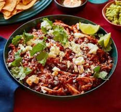 Picture of Black bean turkey tinga with avocado crema